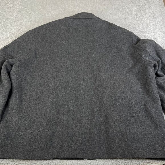 Cashmere & Wool Coat Jacket Mens EU 60 US 50 Black Full Zip Lined Neutral Collar - Picture 2 of 12